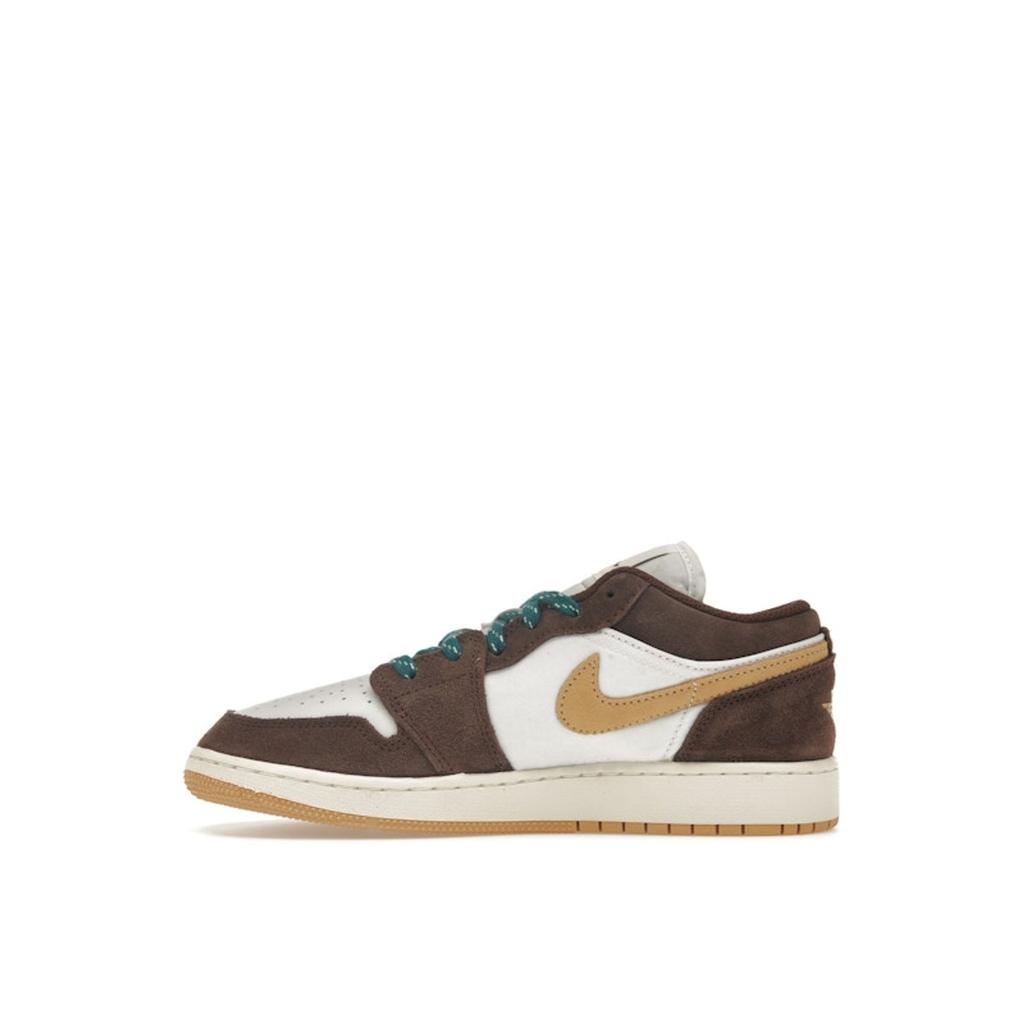Air Jordan 1 Low GS Cacao Wow Kids Sneakers Brown Twine Sail FB2216-200