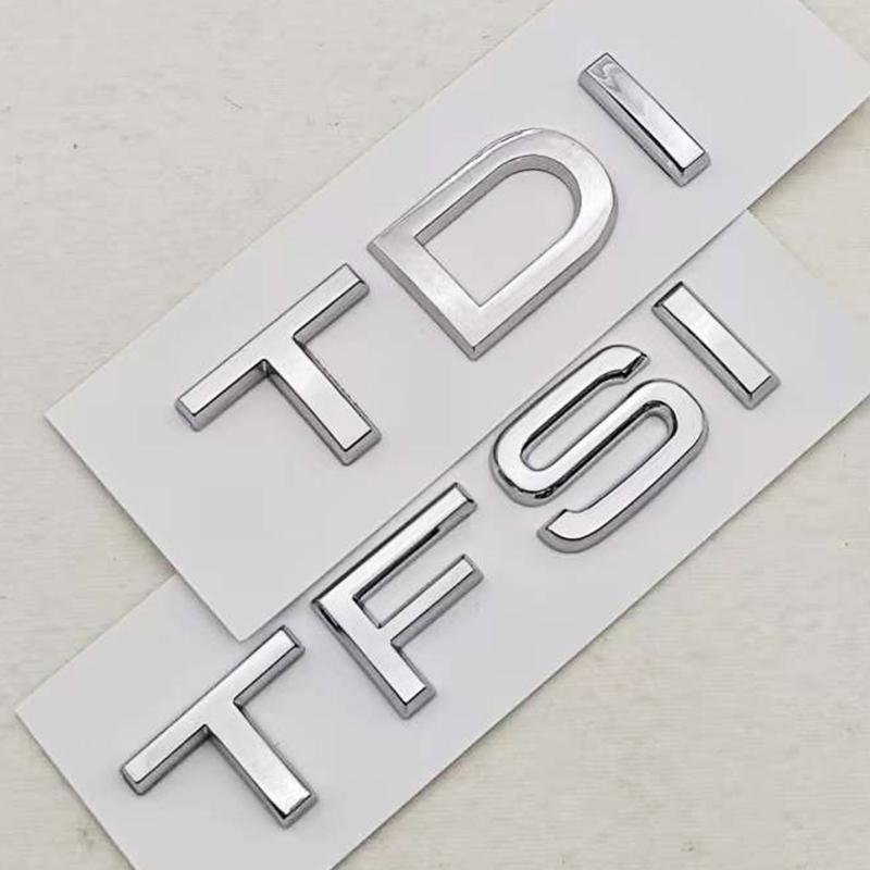 3D ABS Car Rear Trunk Letters Badge Sticker Logo TDI TFSI Emblem Decals For Audi A3 A4 A5 A6 A7 A8 Q3 Q5 Q7 Q8 SQ/RS/S Series