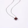Non-fading High-quality Jewelry Double-sided Four-leaf Clover Necklace Women's Live Broadcast Hot-selling Titanium Steel Collarbone Chain