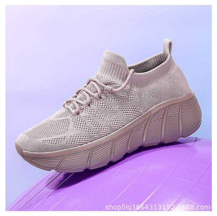 

Новые носки и обувь мужская и женская повседневная обувь для пар платформа студенческая мода спортивная обувь из мушиного плетения на одной педали 45