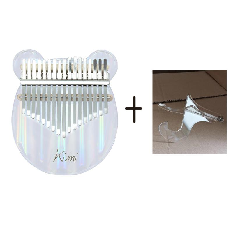 Hot! Kalimba Acrylic 17 Key Transparent Thumb Piano Mbira Sanza with Tuner Hammer Gig Kalimba Case Manual