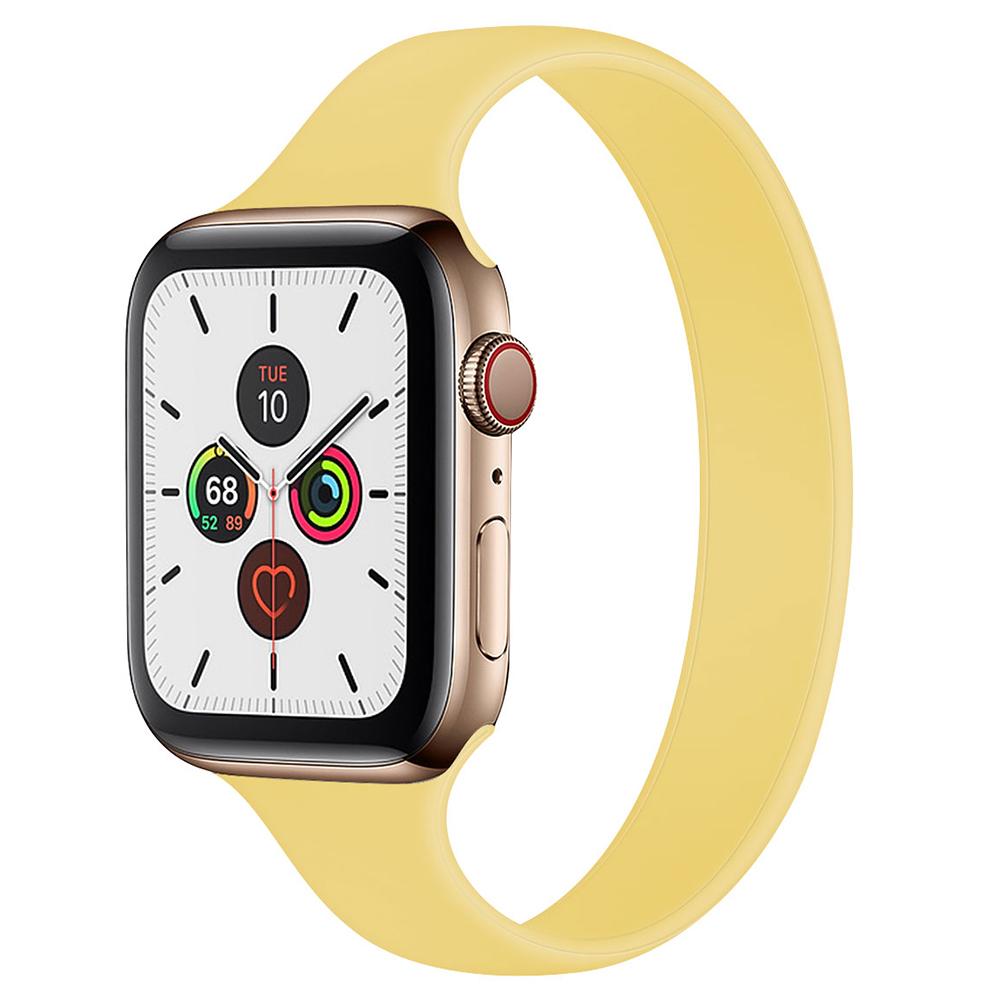 

Size L for Apple Watch 10 46mm/Ultra 2/Ultra 49mm/9 8 7 45mm/SE (2023) SE (2022) SE 6 5 4 44mm/3 2 1 42mm Silicone Watch Band Yellow