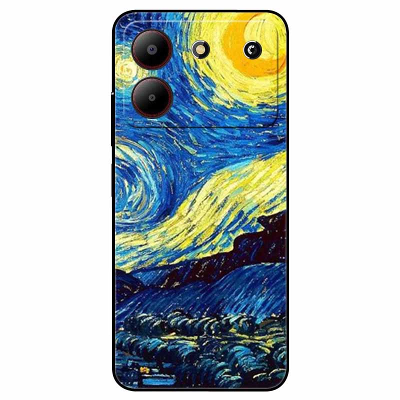 For ZTE Blade A54 4G Case Shockproof TPU Soft Silicone Phone Covers for ZTE Blade A 54 Funda Painted on for BladeA54 Luxury Capa
