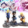 Super Saiyan Shadow Gk Future Warrior Pvc Figure Of Arm-broken Gohan Vs Android 18 Boxed Collectible