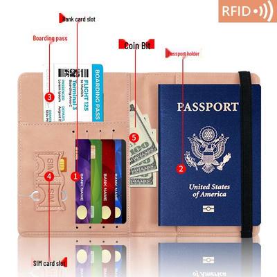 Customizable RFID PU Leather Passport Holder with Multi-Card Slots