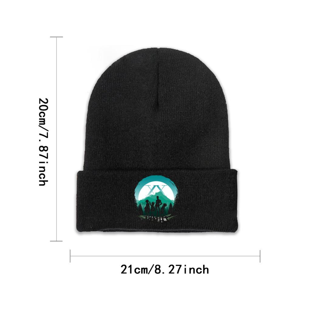 Hunter X Hunter XHunter Team Strickmütze für Damen, Unisex, Skullies, Mützen, Wintermützen, Polyester, lässige Kappe