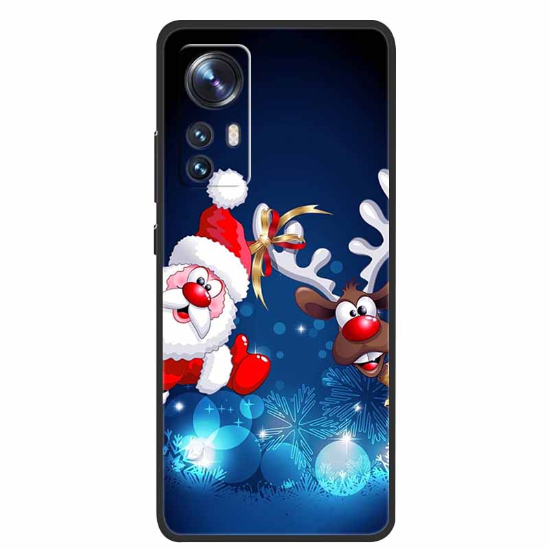 Christmas Cartoon Case For Xiaomi 12 Pro Case for Xiaomi Mi 12 Lite 12X 12S Ultra Silicone Soft TPU Cover for Xiaomi 12X Case