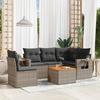 VidaXL Garden Lounge Set with Cushions 6 Pcs, Patio Sofas, Patio Furniture Set, Outdoor Furniture, Grey 3224569