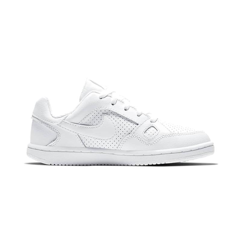 Nike Son Of Force Abrasion Resistant Low Top Skateboard Shoes Pure White Children Aged 3 7 Years Old Sneakers 615152-109