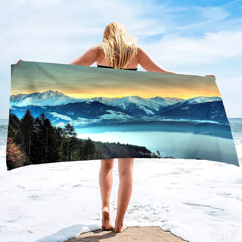 Oversized Beach Towel Grassland Extra Large Soft Pool Swim Travel Towels Blanket for Adult Women Men Camping Chair Cover Gift