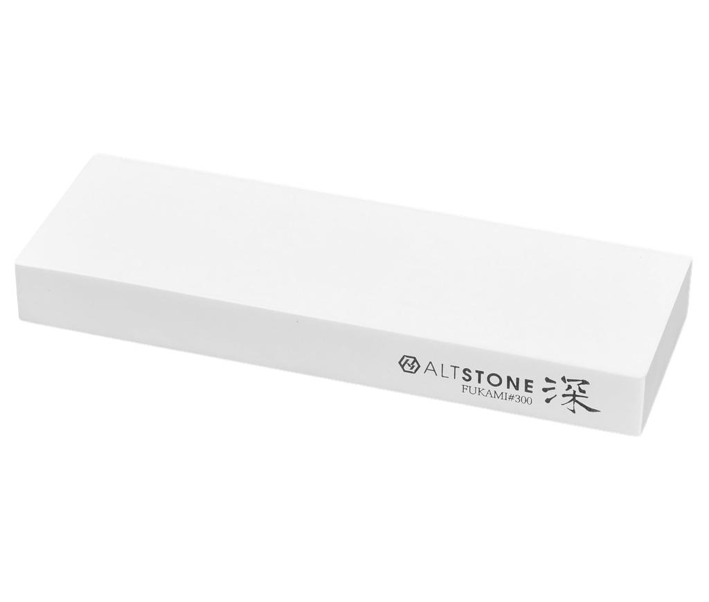ALTSTONE "FUKAMI" Rough Sharpening Stone, 300 Grit, Compact Ceramic Whetstone for Knives, Made in Japan (Rough #300 Whetstone Only)