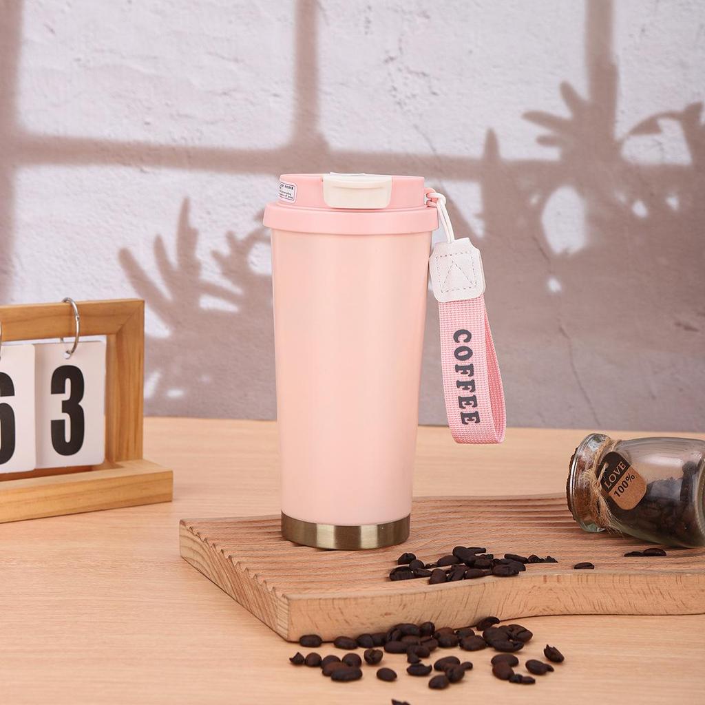 Isolerad Kaffemugg i Rostfritt Stål, Lily, för Resa: Sommarträdgårdsutgåva