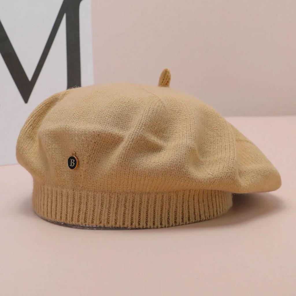 Luxury Stars Women's Wool Beret Winter Warm Beanie Hat Fashion Girl's French Painter Hats Vintage Female Berets Caps