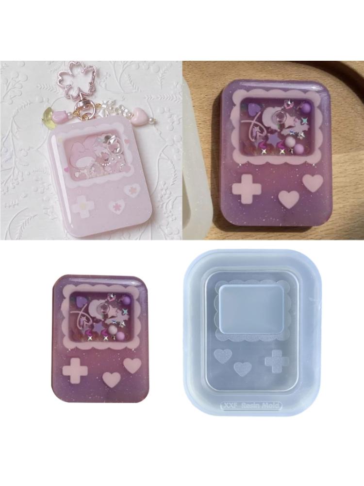 Quicksand Ornaments Silicone Mold Resin Casting Hollow Shaking Cup Mould Keyring Crystal Making Hanging Pendant Jewelry