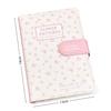 New PU Leather Money Saving Binder A6 Size Cute Flowers Budget Binder Clear Inner Pages Budgets Planner Home Office Use