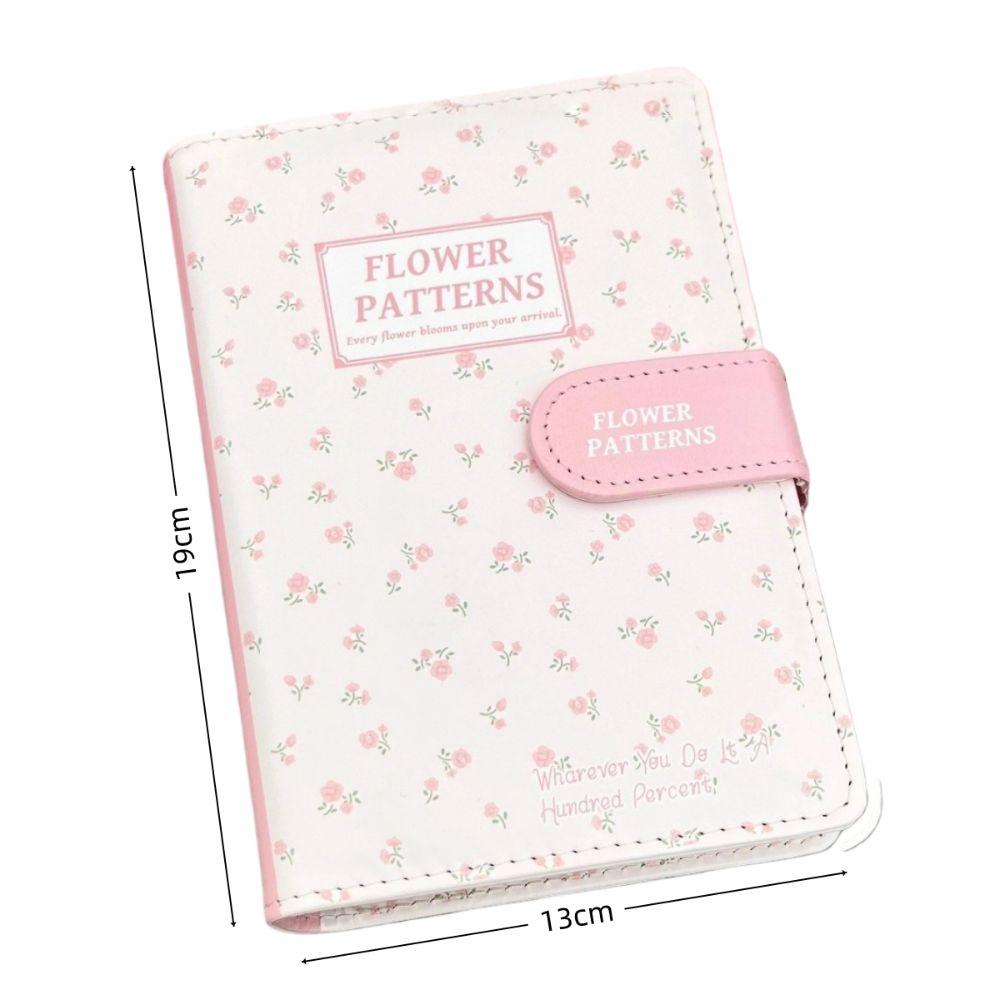 New PU Leather Money Saving Binder A6 Size Cute Flowers Budget Binder Clear Inner Pages Budgets Planner Home Office Use