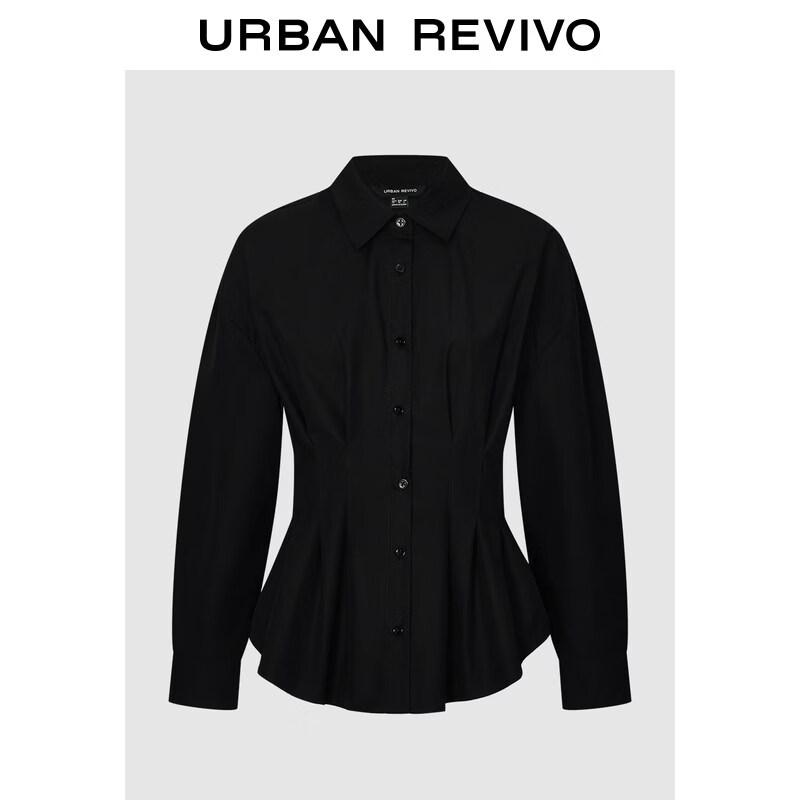 UR Women s Lapel Pleated Open-front Shirt XS