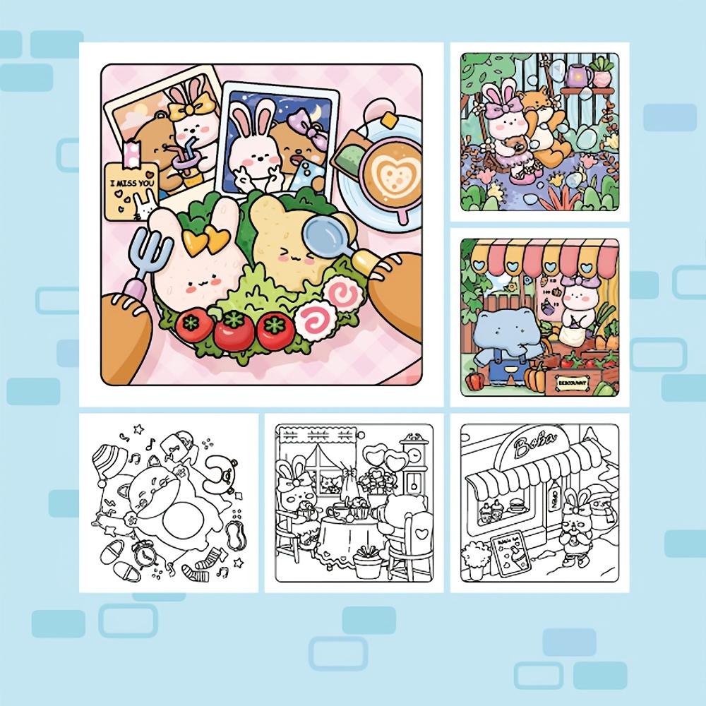 Latest Coloring Book,The Rabbit Coloring Book, with 40 Pages - An Ideal Way To Relax. Office, Cultural and Educational Supplies