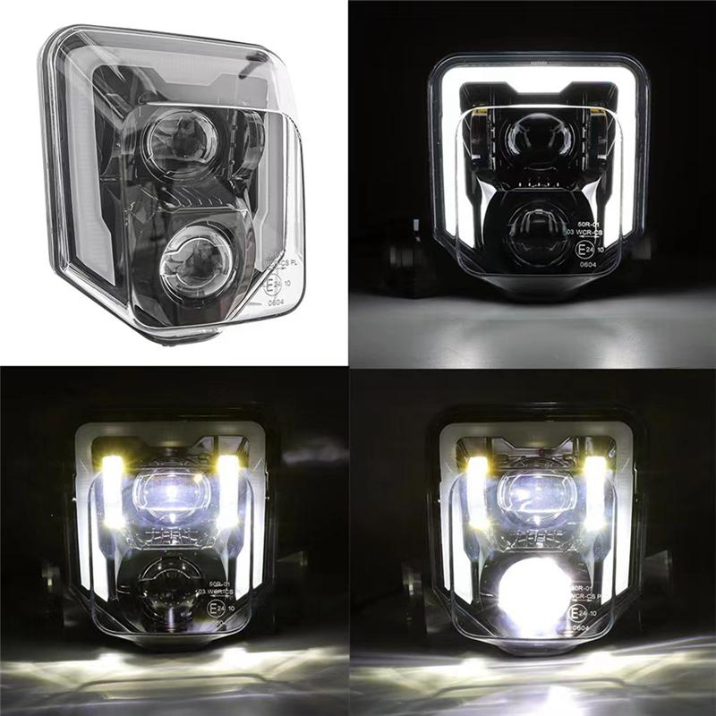 

Motorcycle Headlight For Husqvarna 125 250 300 501 701 250I 300I FE250 FE350 Dirt Bike Enduro LED Light Head Light Lamp Parts-A9 чорний