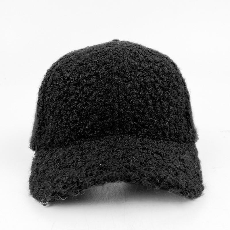 Plush Color Solid Baseball Cap Warm Winter Outdoor Hat Fashion Gift Breathable