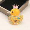 Lightweight Duck Brooch Crowns Rhinestones Embellishment Comfortable Garments Bags Hats Accessory With Crystals