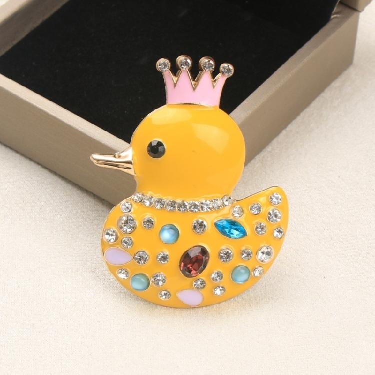 Lightweight Duck Brooch Crowns Rhinestones Embellishment Comfortable Garments Bags Hats Accessory With Crystals