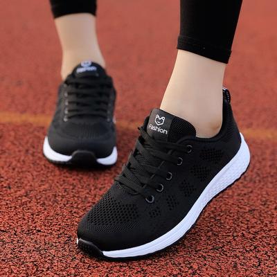 Damen Freizeit-Sneaker Mode Atmungsaktives Mesh Flache Schuhe Damen Outdoor Bequeme Rutschfeste Laufschuhe Tenis Feminino