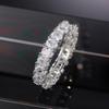 Neue Trendy Frauen Hochzeit Ewigkeit Ringe Voller Zirkonia Hochwertige Aussage Schmuck Silber Farbe Ring