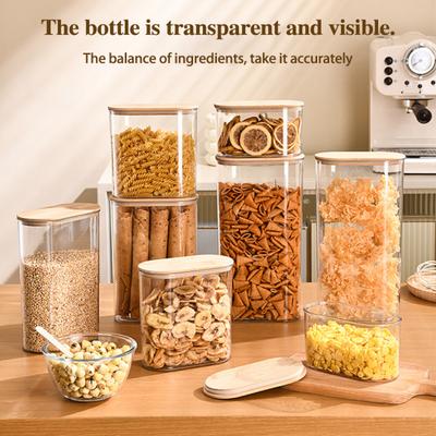 Contenitore ermetico per alimenti Barattolo sigillato con coperchio Grande capacità Senza BPA Design impilabile Barattolo trasparente per alimenti secchi per cereali
