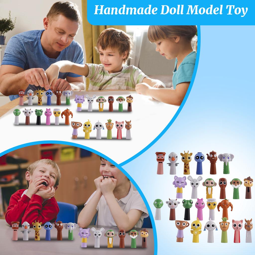 Wooden Stick Figurine Model Toys 24pcs