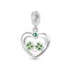 Diy Women Jewelry Gifts Lucky Four-Leaf Clover Heart Charm Beads Fit Original European Bracelets Necklace Accessories