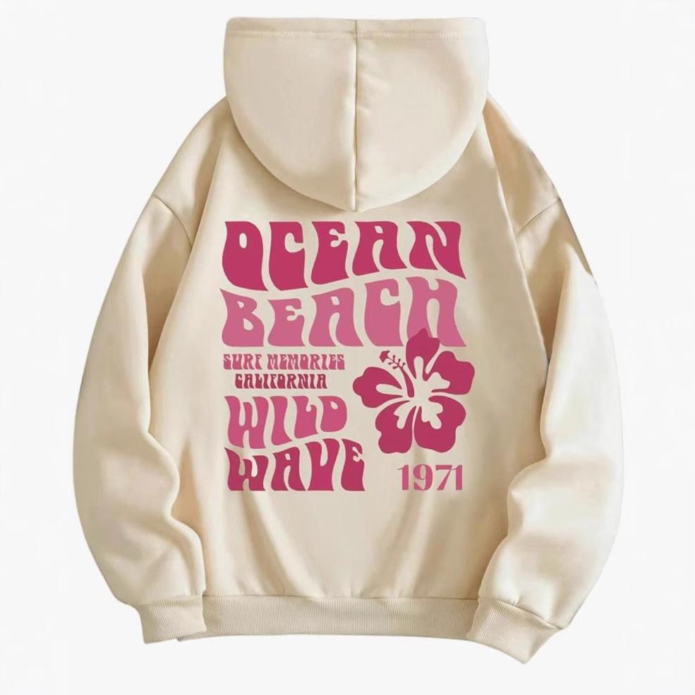 American new cross-border Amazon independent station hooded sweater women's print pullover hoodie sweater long sleeve outer wear