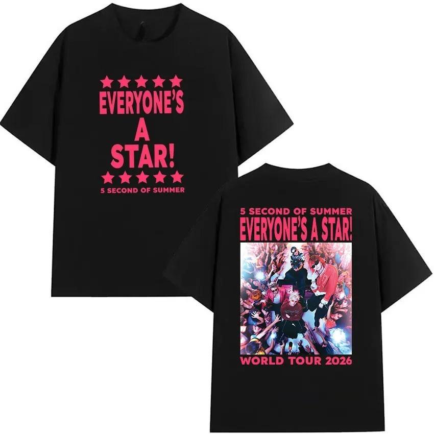 Seconds of Summer Everyones A Star World Tour Merch Tshirt UNISEX Women Cotton Clothing Fashion Hiphop Short Sleeved Tee