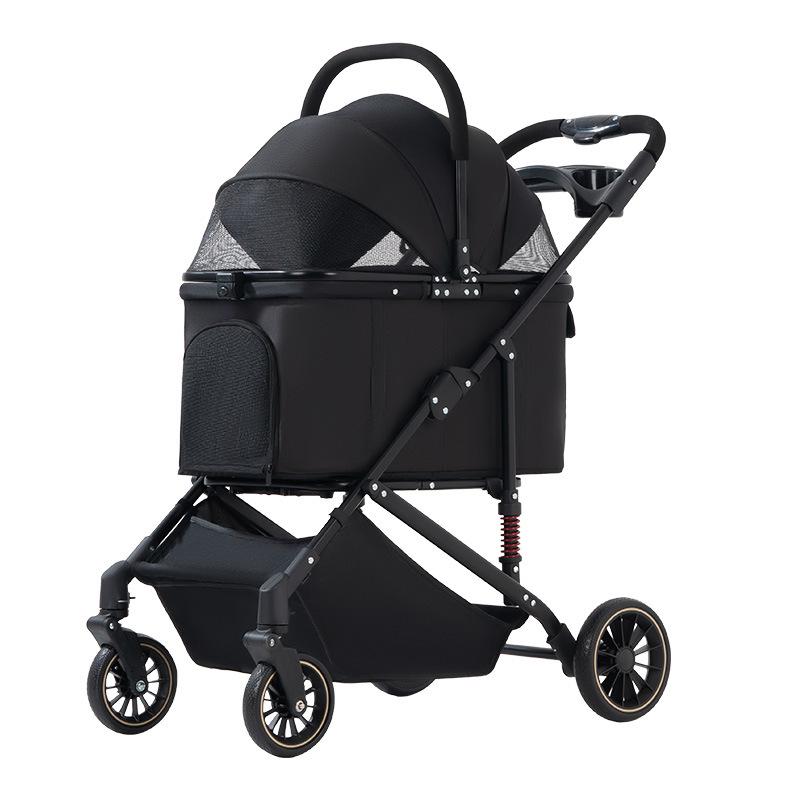 Passeggino per Cani Portatile e Pieghevole per Cani di Taglia Media e Grande - Ideale per Viaggi all'Aperto