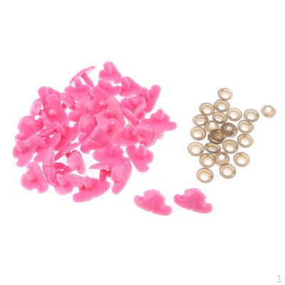 100 Pcs Doll Plastic Triangle Nose for Teddy Bear Diy Craft Accessories