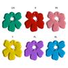 Acryl Hohl Sechsblättrige Blume Lose Perlen Bunter Blumenanhänger DIY Zubehör Halsketten Ohrringe Schmuck Geschenk