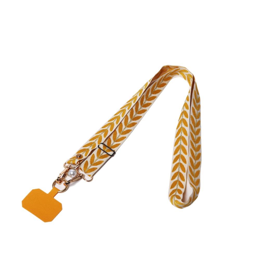 Pearl Pendant Phone Antilost Lanyard Wide Cloth Cell Phone Lanyard  Necklace Cord