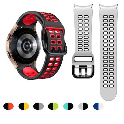 20mm silikonový řemínek na hodinky bez mezery pro Samsung Galaxy Watch6 Pro 45mm Galaxy Watch 6 40mm 44mm náramek se zakřiveným koncem Watch 6 Classic 43/47mm řemínek