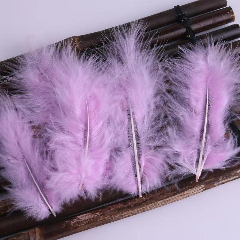50Pcsdy Color Bamboo Tube Feather Turkey Feather Jewelry Accessories Crafts Pet Toys Decorative Materials