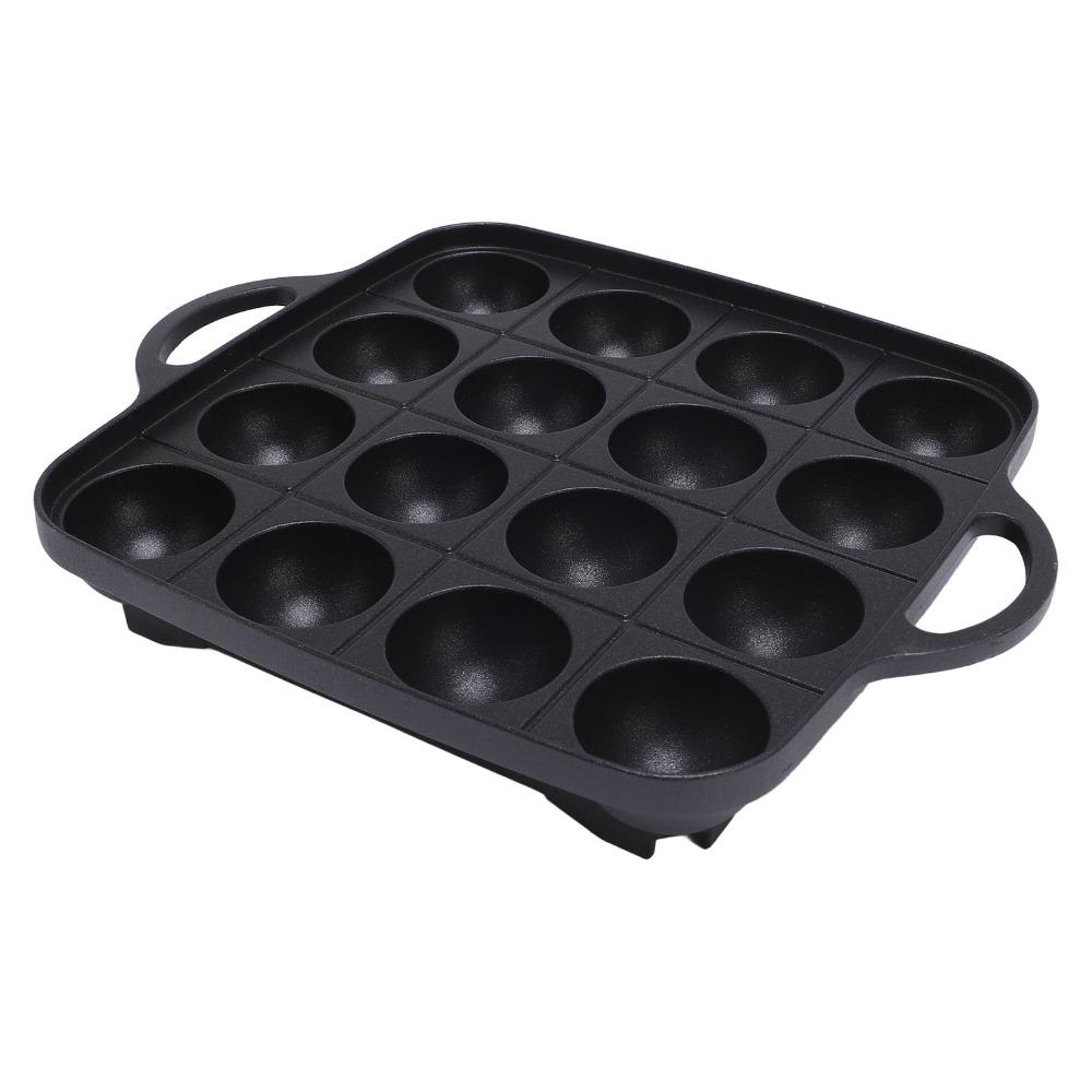 Nonstick Takoyaki Pan Cast Aluminum 16-Hole Cooking Pan Versatile Takoyaki Mold Gas Stove
