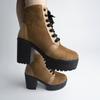 Shoetopia Damen Chunky Heel Kurze Stiefeletten mit rutschfester Sohle, Bequeme Trendige Knöchelboots | Weiche Gepolsterte Sohle | Lässig, Party & Winter
