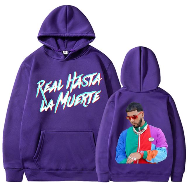 Nová hip-hop Unisex a dámská ležérní teplá sportovní mikina s kapucí Real Hasta La Muerte ležérní sportovní oblečení Unisex a dámské anime pulovry