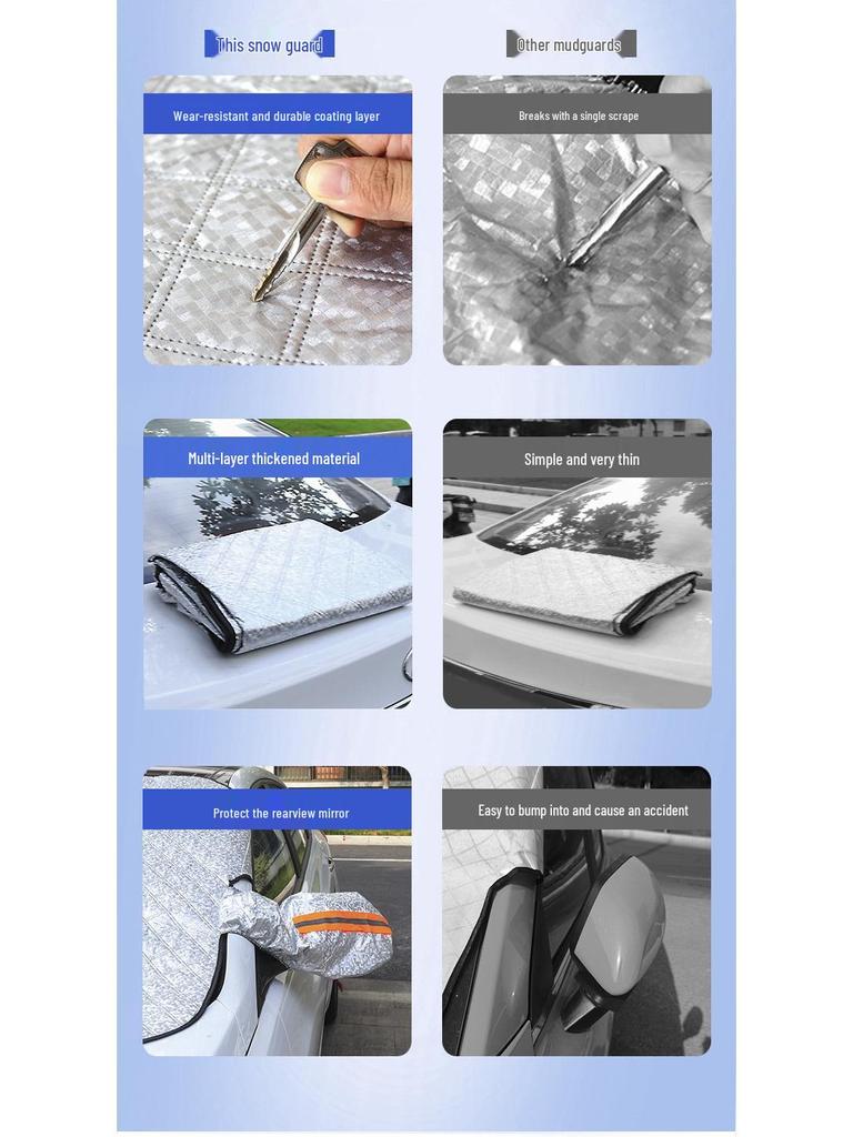 Magnetic Car Windshield Snow Shield & Sunshade - Heat Insulation, Windproof, Anti-Freeze Cover