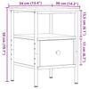 Nightstand with Rustic Wood Look 34 X 36 X 50 Cm Engineered Wood