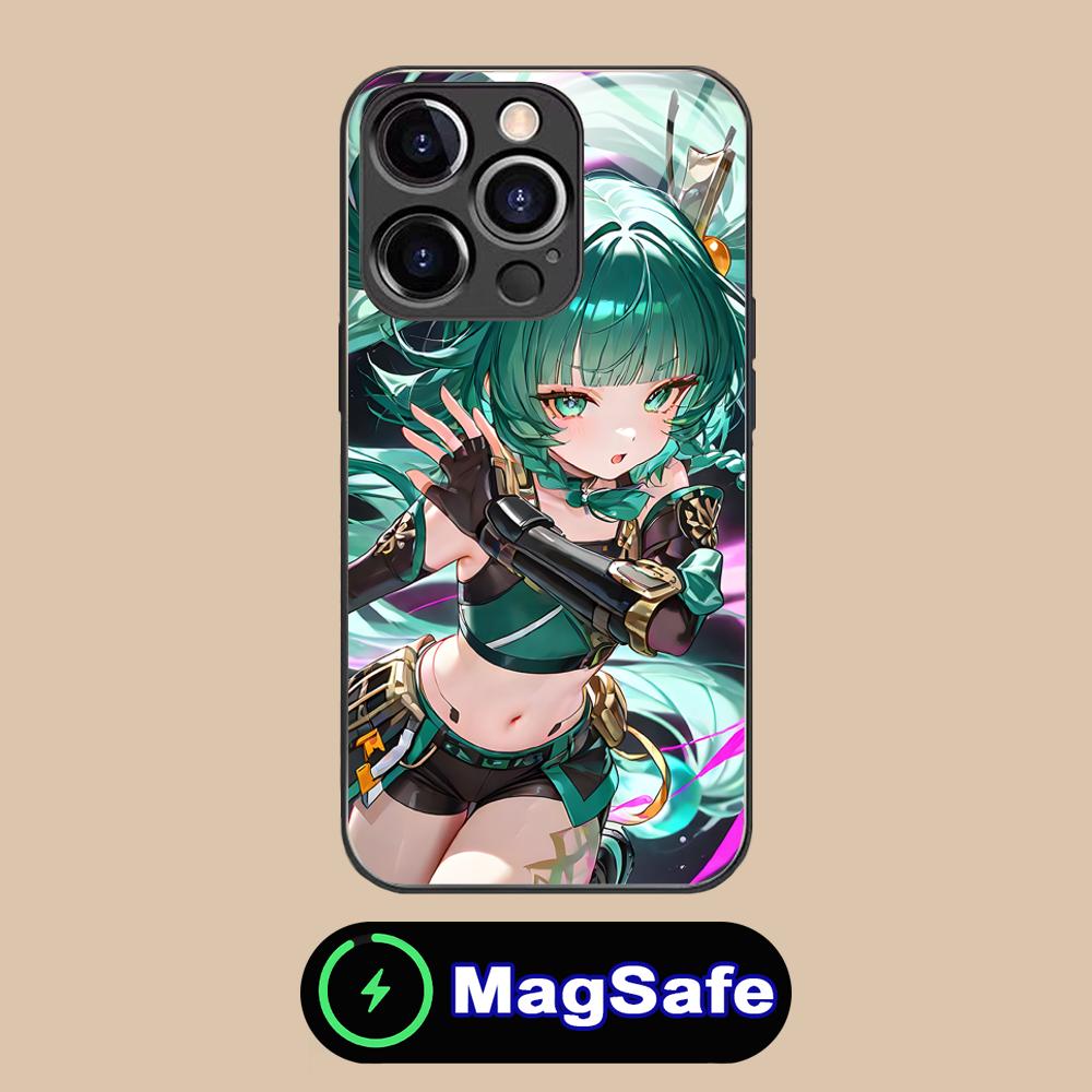 

Zenless Zone Zero QingYi Phone Case for iPhone 17 16 15 14 13 12 11 Air Pro Max Plus Mini MagSafe Glass Colorful Cover Cover iPhone 11 Pro Max