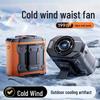 Portable Waist Clip Fan: Compact, Rapid-Cooling Device for Worksite, Wearable As Clip-on or Neck Hanging Fan.