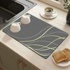 Solid Color Simple Placemat Kitchen Diatomite Dish Drainer Super Absorbent Coffee Rug Drain Pad Non-slip Bath Drying Dishes Mat