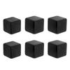 6PCS Blank Dice Cubes DIY Unfinished Dice Blocks Teaching Party Puzzle 6 Sided Dice Plastic Cubes Black