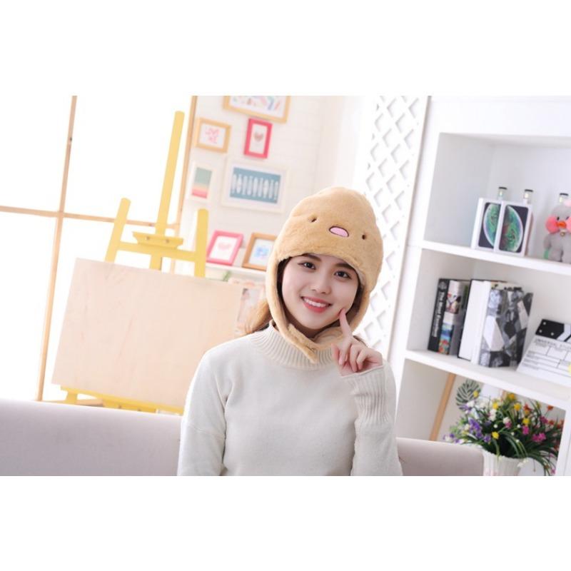 

Милый плюшевый, милый капюшон-шапка в виде маленького животного, фотореквизит, плюшевый капюшон 18*17CM0.1kg