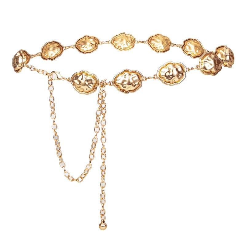 Western Style Wasteland Style Retro Silver Metal Waist Chain Women'S Skirt High Sense Niche Waist Belt Tide